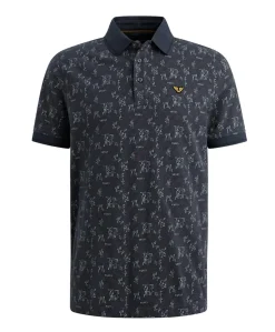 Heren polo blauw