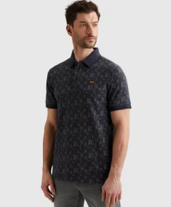Heren polo blauw