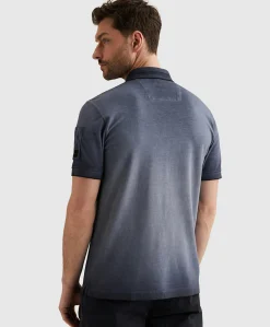 Heren polo blauw
