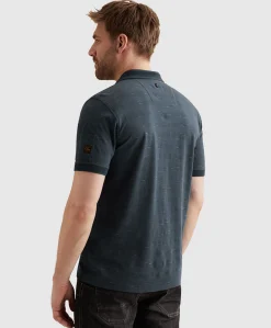 Heren polo blauw