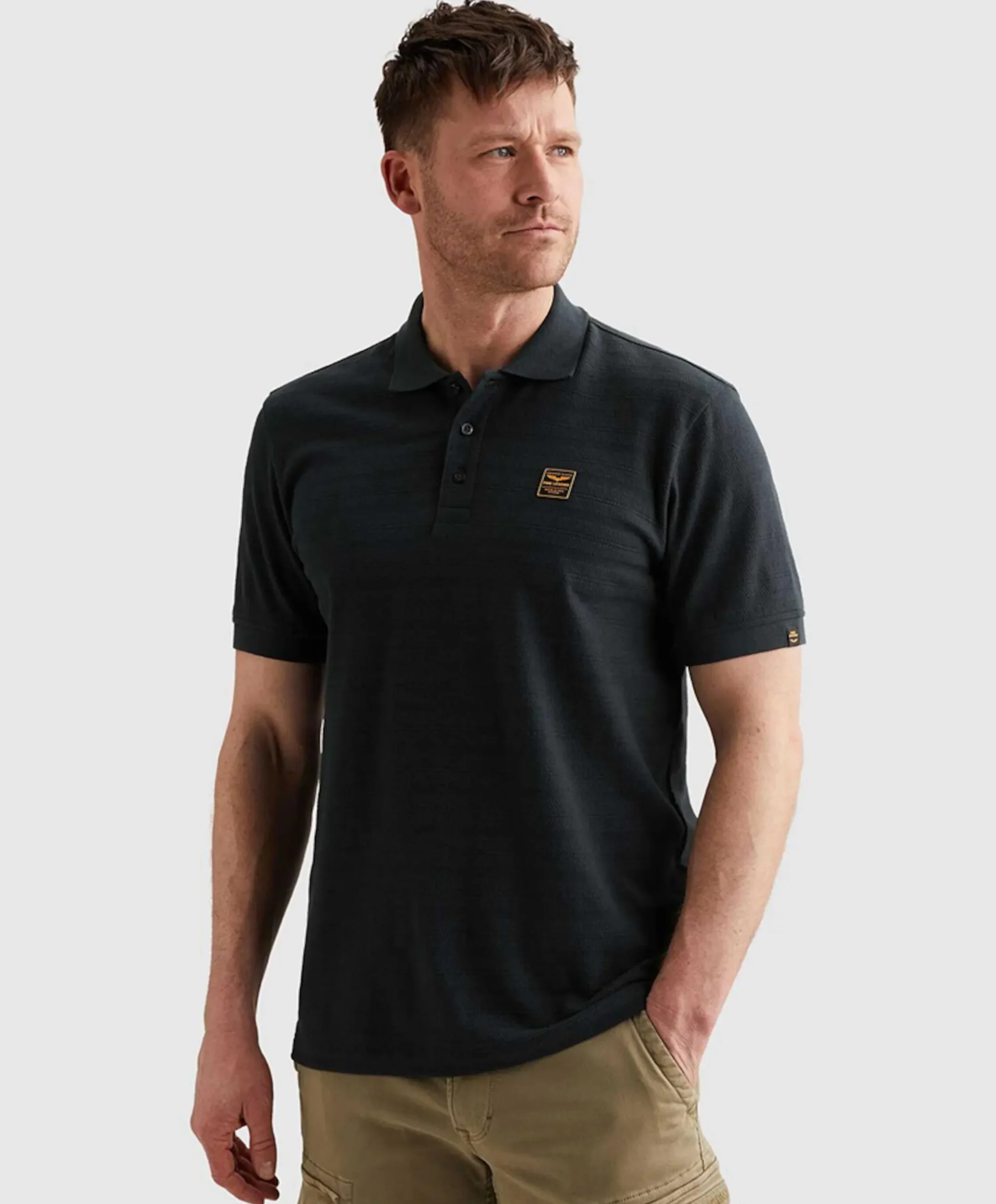 Heren polo blauw