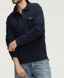 Heren polo blauw