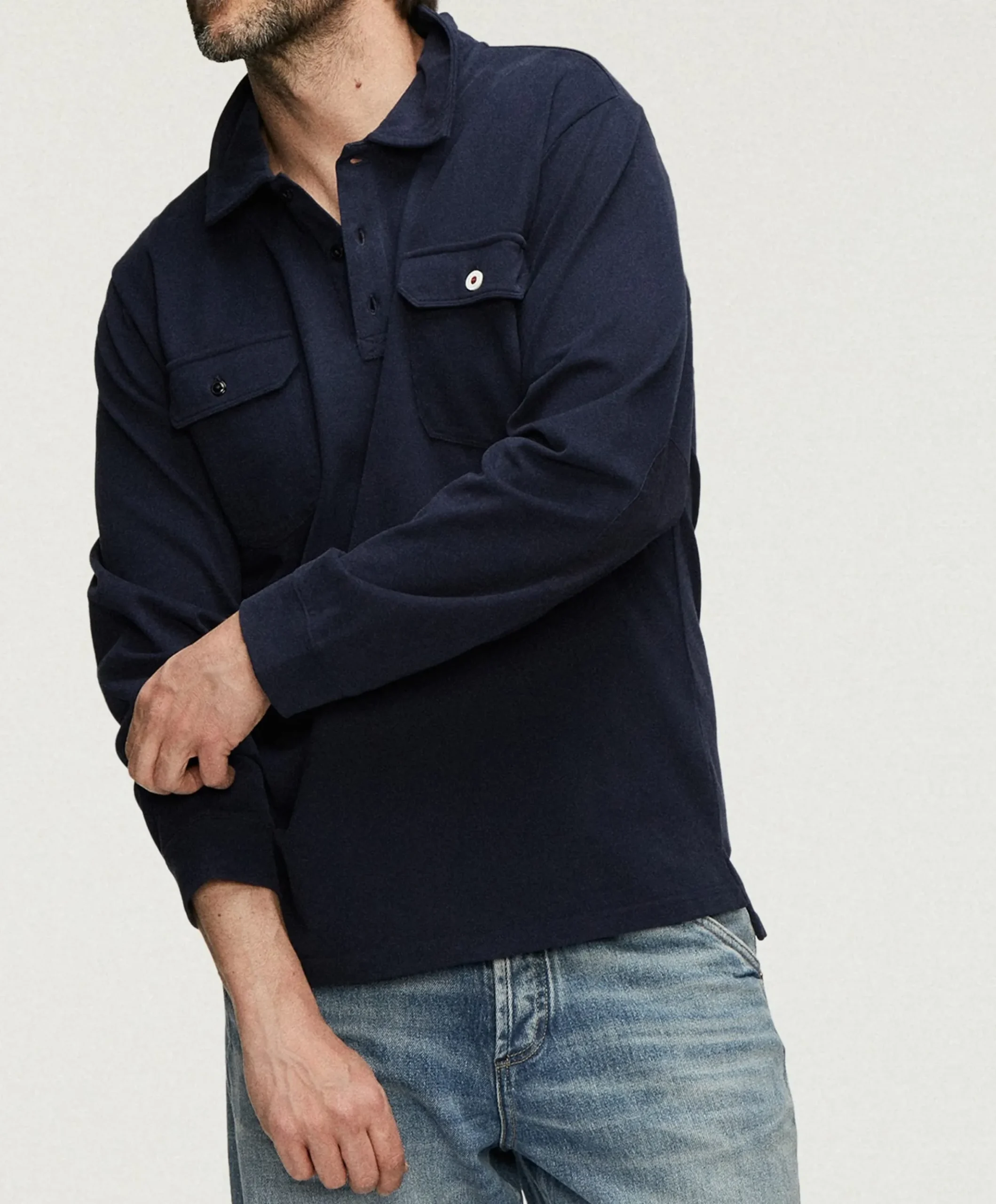Heren polo blauw