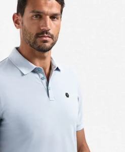 Heren polo blauw
