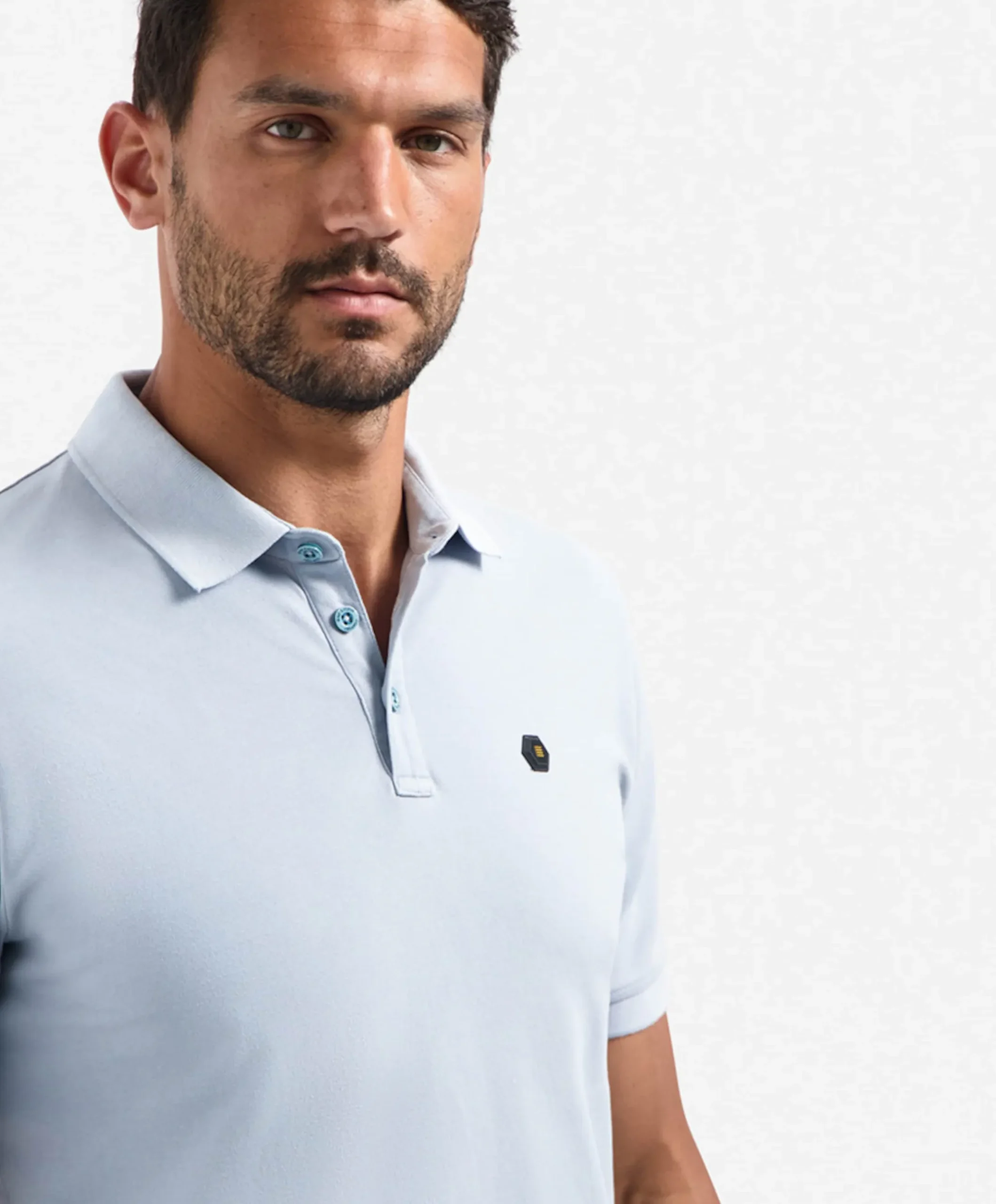 Heren polo blauw
