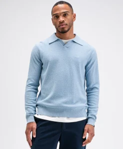 Heren polo blauw
