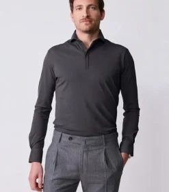 Heren polo blauw