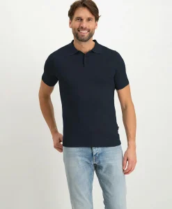Heren polo blauw