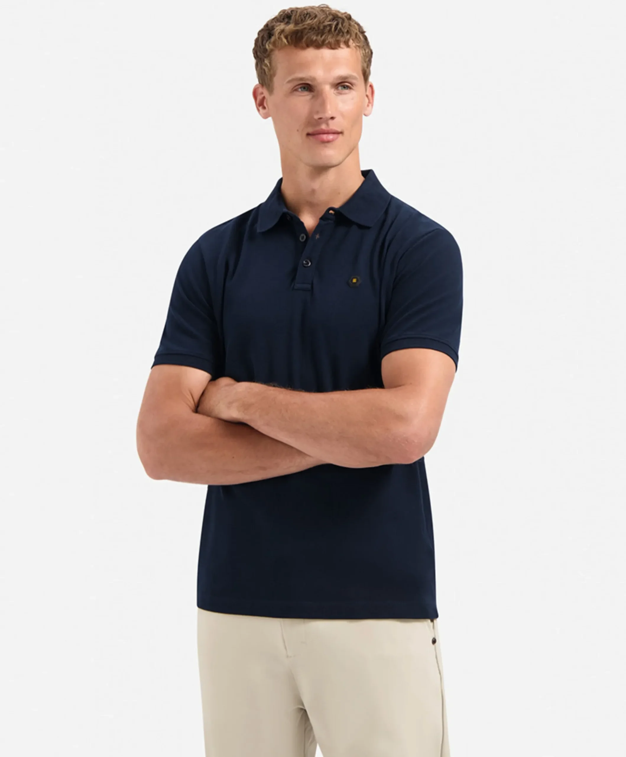 Heren polo blauw