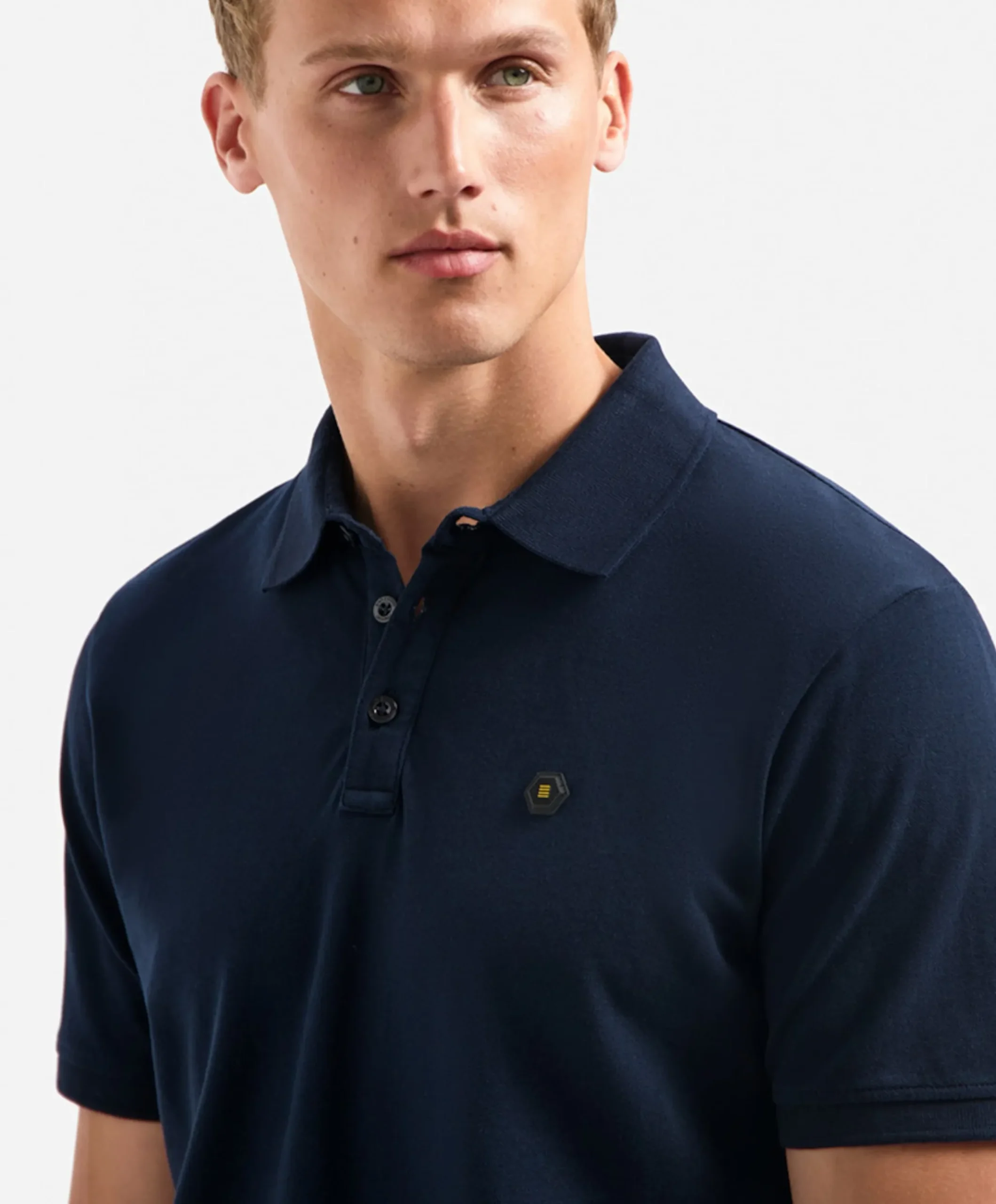Heren polo blauw