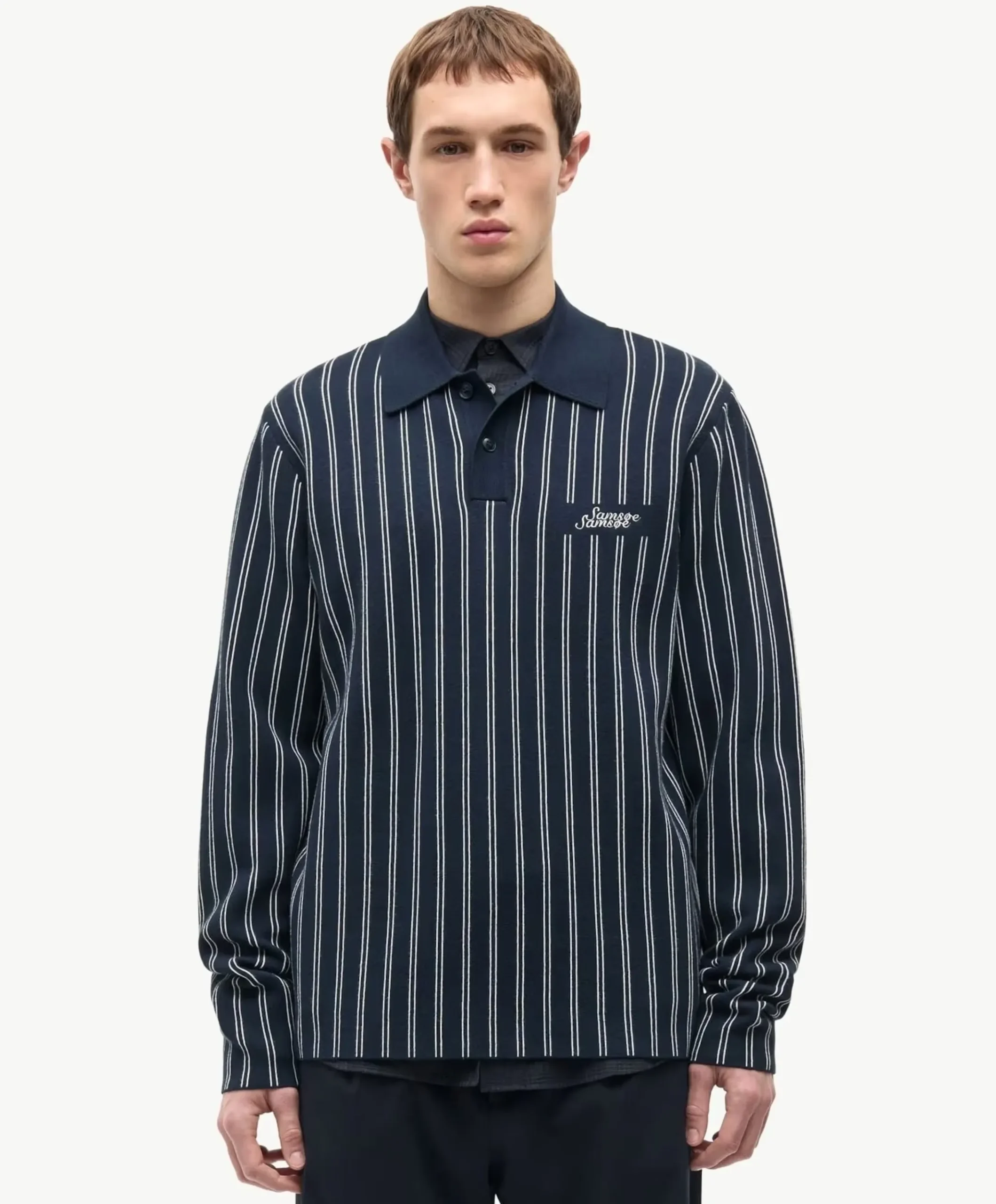 Heren polo blauw
