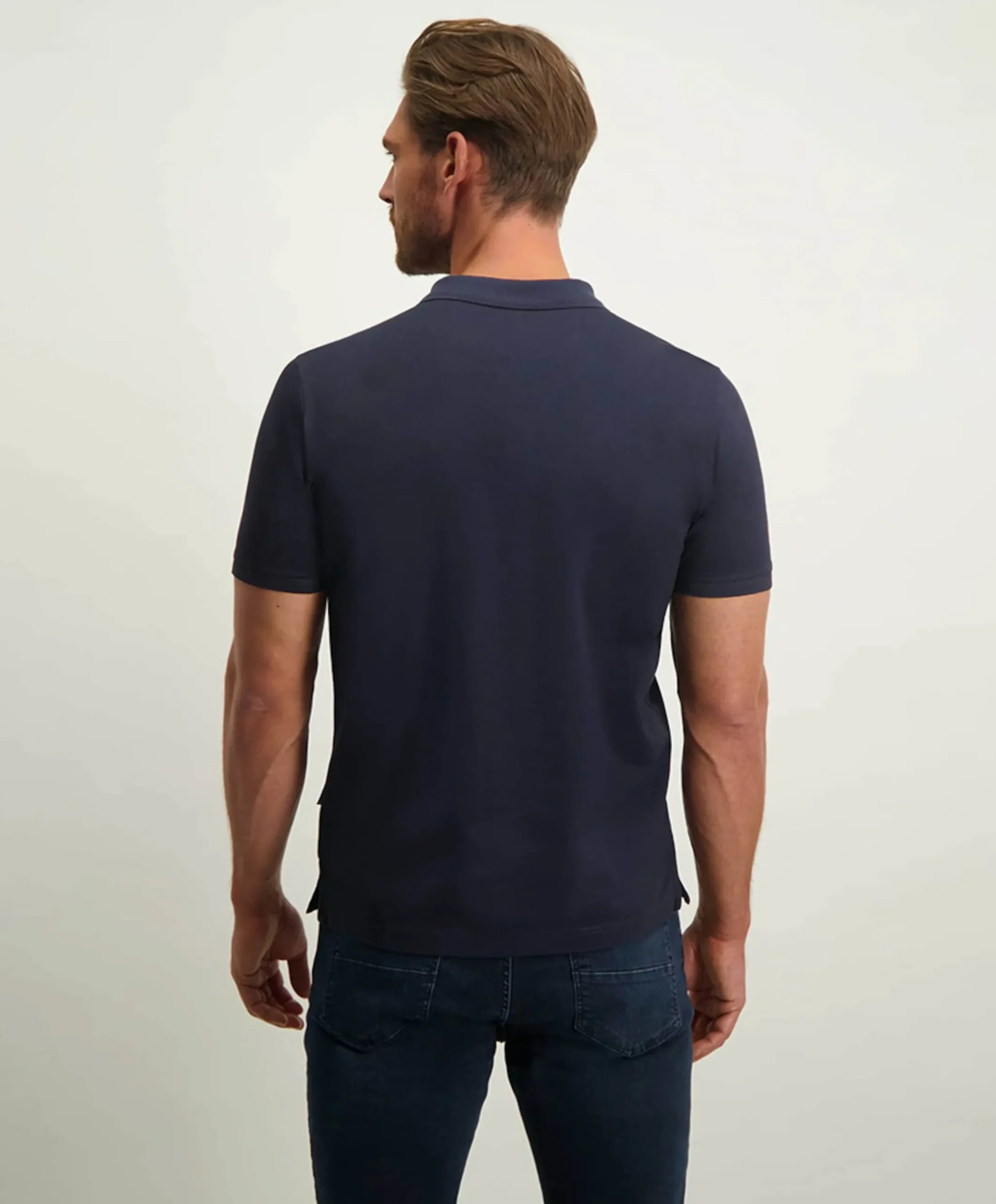 Heren polo blauw