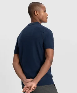 Heren polo blauw