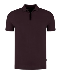 Heren polo bordeaux