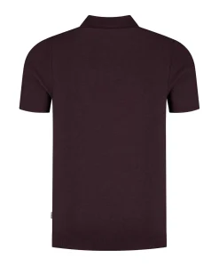 Heren polo bordeaux