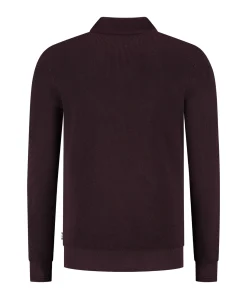 Heren polo bordeaux