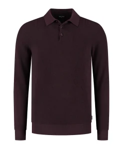 Heren polo bordeaux