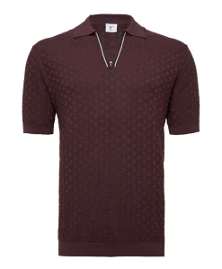 Heren polo bordeaux