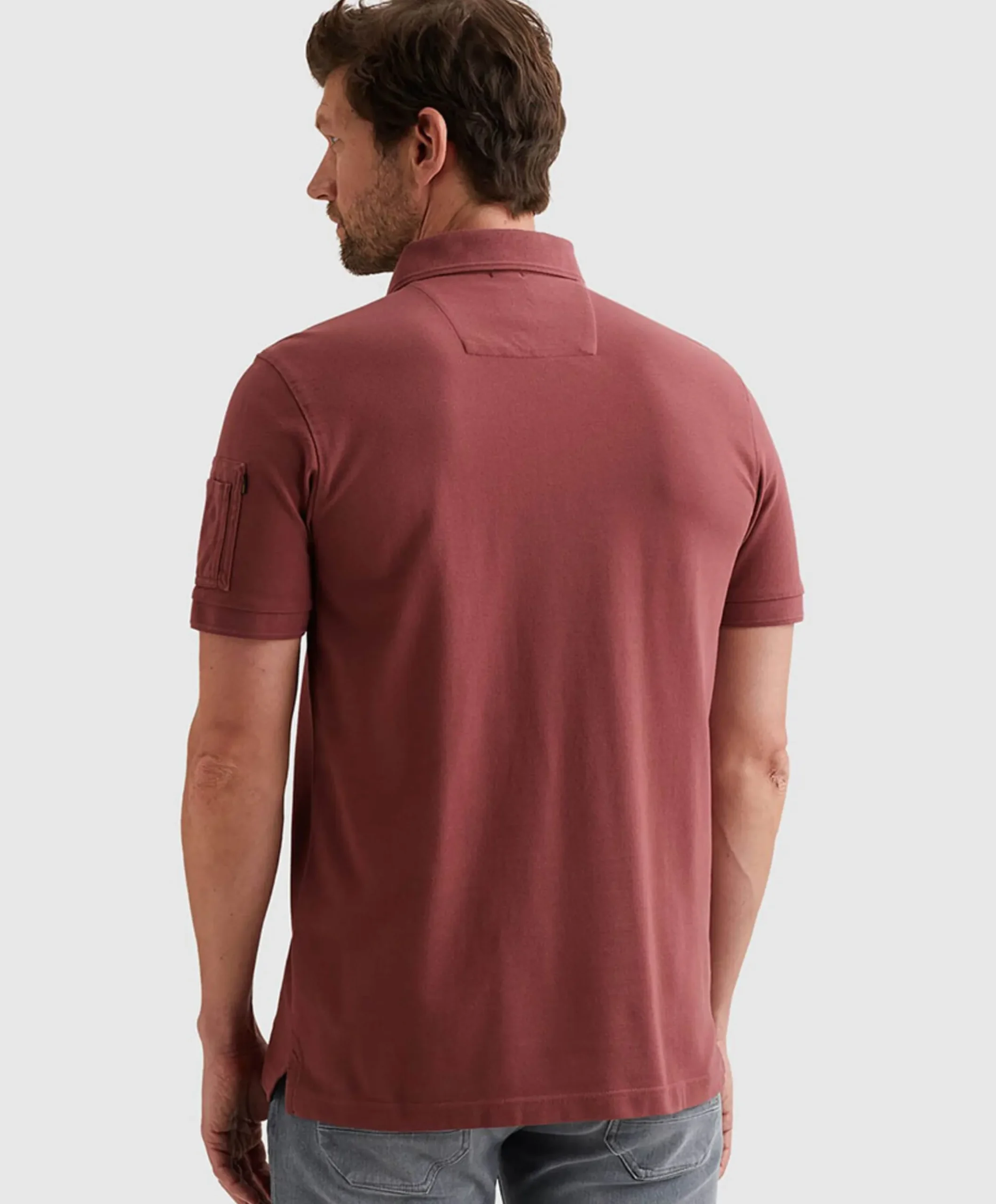 Heren polo bordeaux