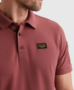 Heren polo bordeaux