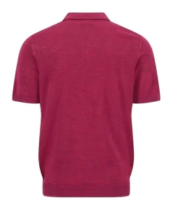 Heren polo bordeaux