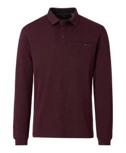Heren polo bordeaux