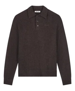 Heren polo bruin