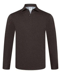 Heren polo bruin