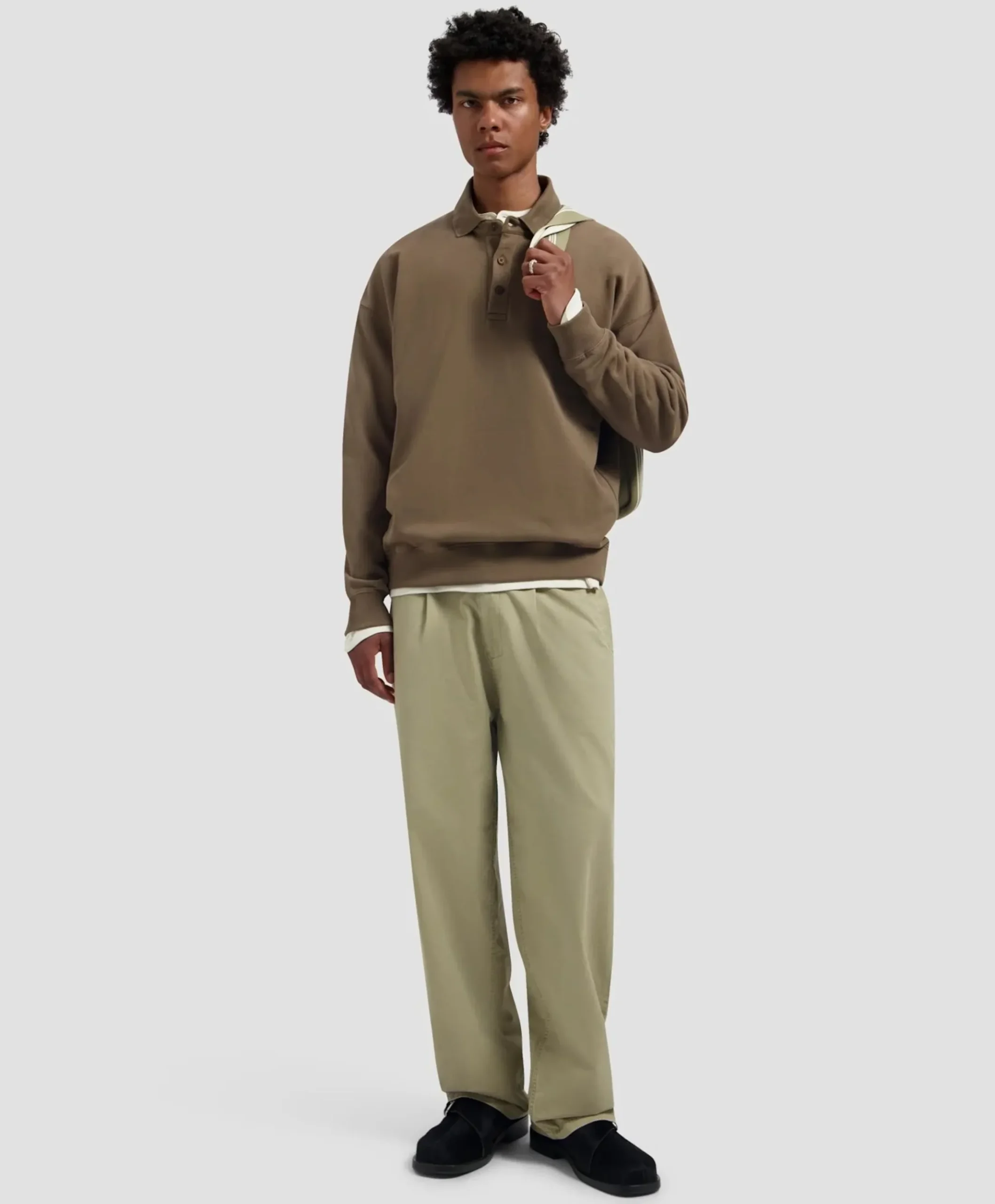 Heren polo bruin