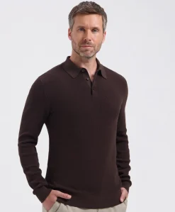 Heren polo bruin