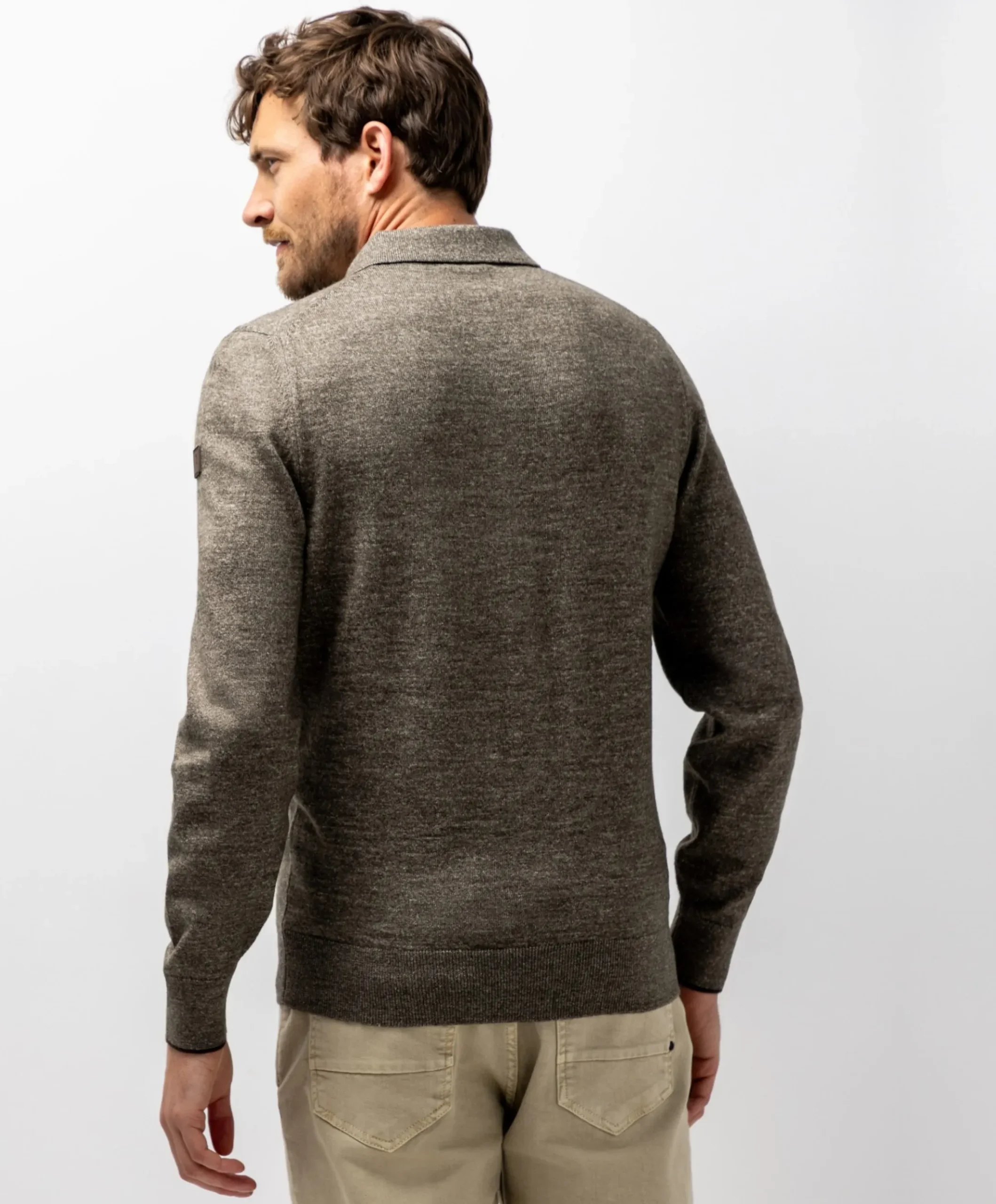 Heren polo bruin