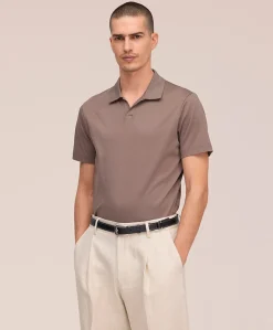 Heren polo bruin