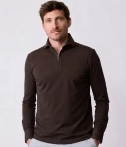 Heren polo bruin