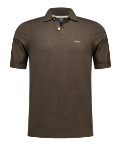 Heren polo bruin
