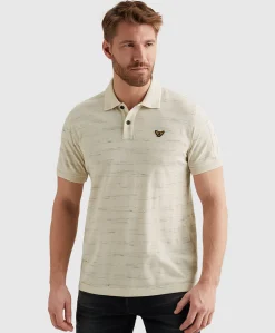 Heren polo ecru