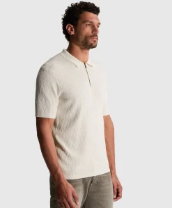 Heren polo ecru