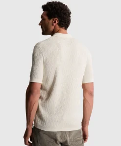 Heren polo ecru