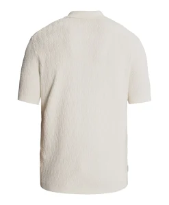 Heren polo ecru