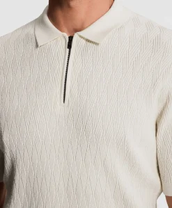 Heren polo ecru