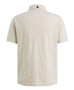 Heren polo ecru