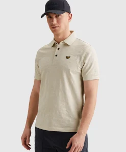 Heren polo ecru