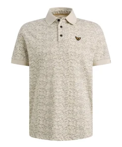 Heren polo ecru