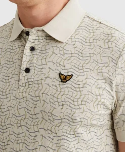 Heren polo ecru