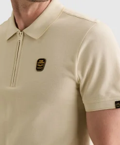 Heren polo ecru