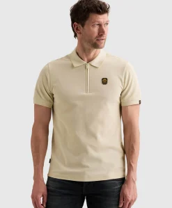 Heren polo ecru