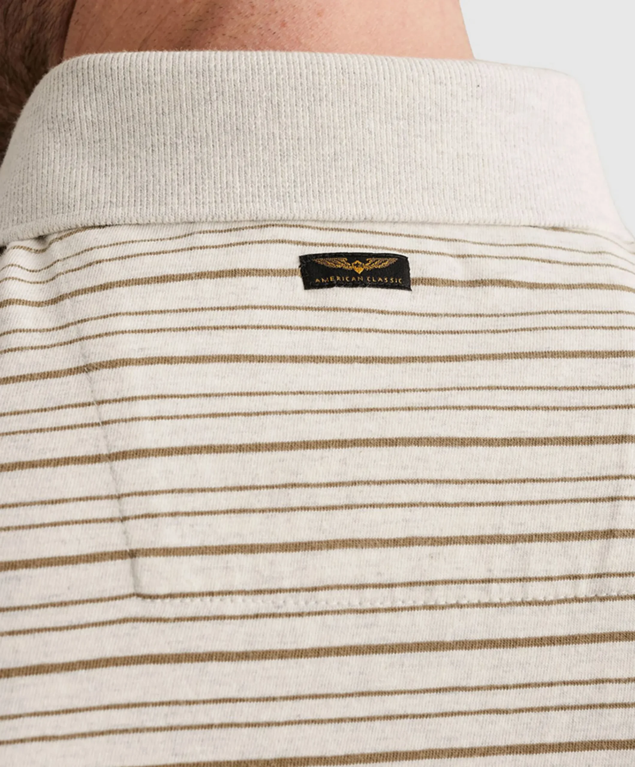 Heren polo ecru