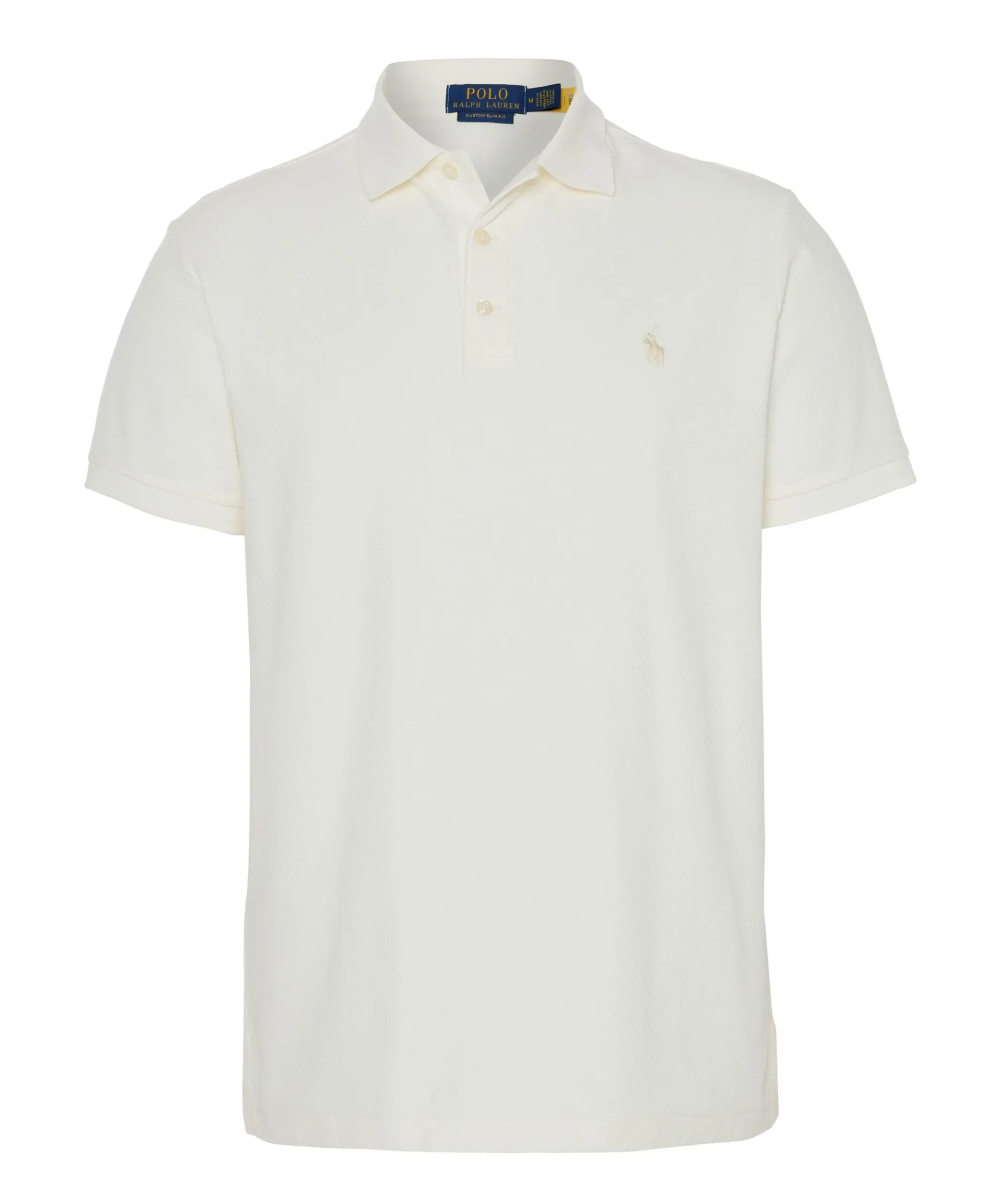 Heren polo ecru