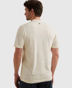 Heren polo ecru