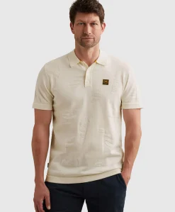 Heren polo ecru