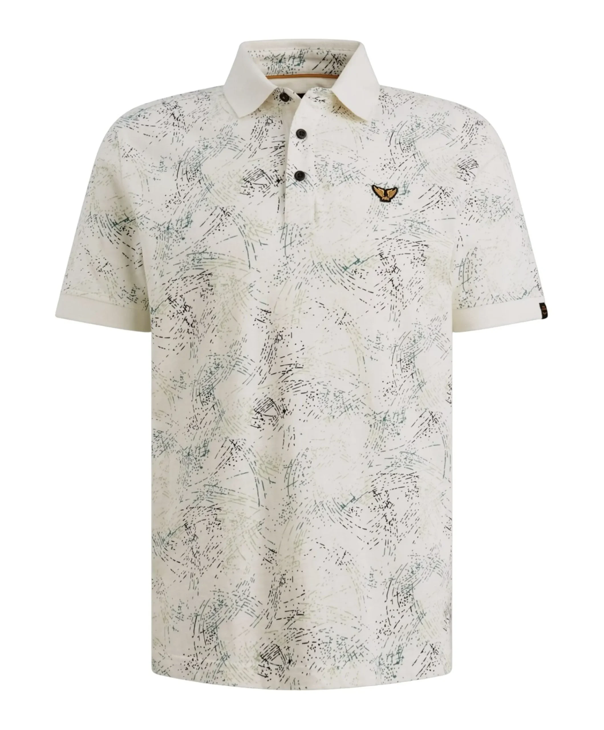 Heren polo ecru